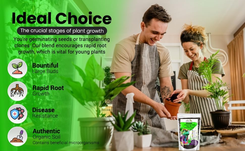 Organic Seed Starter Soil – Seed Starting Mix with Mycorrhizal Fungi – Natural Root Stimulator – Potting Soil for Vegetables and Herbs (4 QUARTS) - Image 4