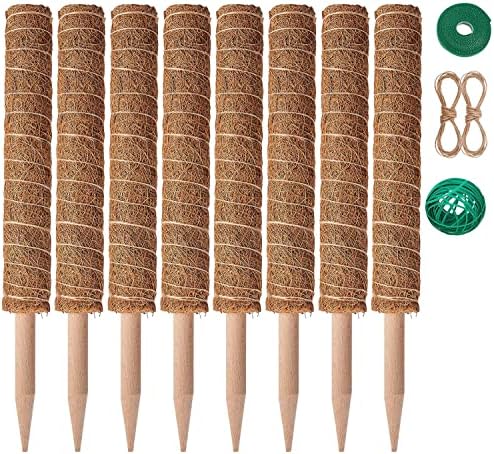 Eibikdi Stackable Coir Plant Poles — 8 Pack