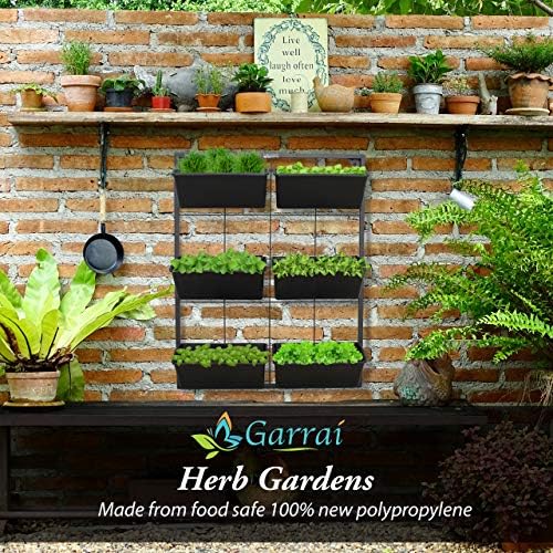 Vertical Wall Planter with 6 Removable Pots for Indoor or Outdoor - Image 2