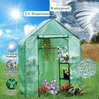 56x30x76 Portable Walk-in Greenhouse for Outdoors, Plant House with Shelves - Image 3