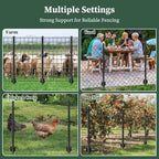 Metal Fence Posts for Wire Fencing,Heavy Duty U Post 3 FT Black - Image 6