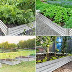 JERIA 6×3×1ft Raised Garden Bed with Support Rods,Galvanized Raised Garden Bed Kit Outdoor Metal Gardening Planter Box for Vegetable, Fruits, Flower - Image 6