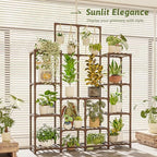 GENTINGBRO Plant Stand Indoor Outdoor 63" Tall Plant Shelf for Plants 12-Tier Large Plant Sheves for Living Room Heavy Duty Plant Rack Garden Balcony Patio Hanging Planter - Image 6