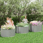 4 Pack Round Galvanized Raised Garden Bed Outdoor, Metal Garden Bed for Vegetables, Above Ground Garden Box for Flower, Steel Raised Beds for Gardening - 2FT - Image 7