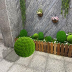 Artificial Plant Topiary Ball Dia 16in, Faux Moss Balls Decorative, Round Faux Moss Balls Outdoor, Green Grass Decorative Balls, Artificial Grass Fake Plants for Backyard Garden - Image 3