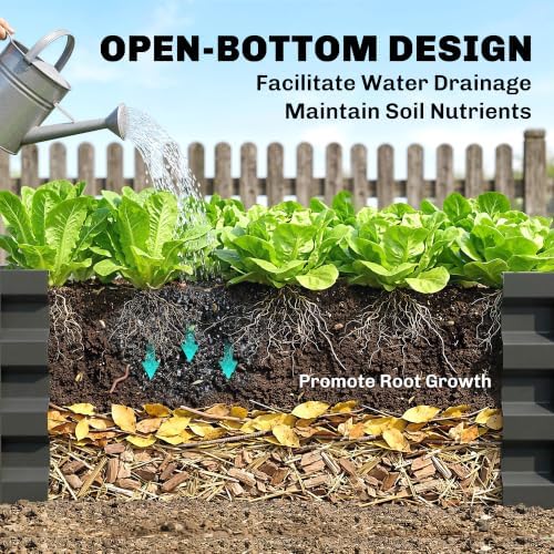 Outsunny 4' x 2' x 1' Galvanized Raised Garden Bed, Gray - Image 5