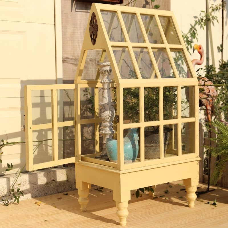 Wooden Glass Mini Greenhouse Cabinet, Tabletop Floor‑Standing Cold - Image 3