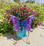 Metal Animal Plant Pot,Colorful Butterfly Planter Flower Pots Decoration by CoolBoyWelcometovisit