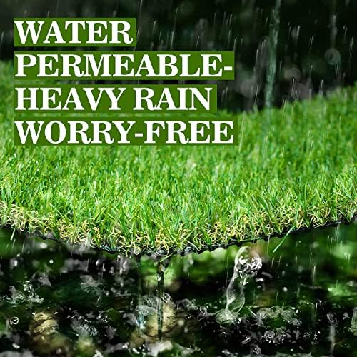 AYOHA Artificial Turf 9 ft x 56 ft with Drainage, 1.38 Inch Realistic Fake Grass Rug Indoor Outdoor Lawn Landscape for Garden, Balcony, Patio, Synthetic Grass Mat for Dogs, Customized - Image 4