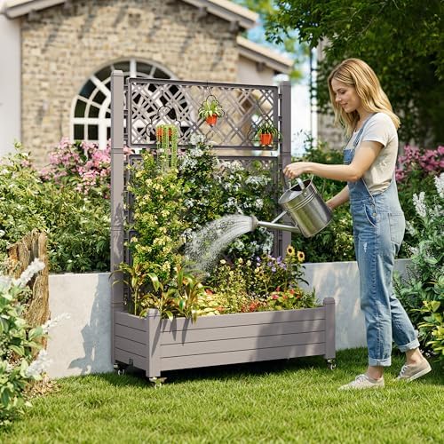 Trellis Raised Garden Bed, Self-Watering Planter Box, Gary - Image 5