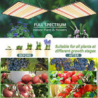 Grow Light, (2-Pack) 200W LED Grow Lights for Indoor Plants Full Spectrum Plant Growing Lamps for Seedling Veg and Bloom - Image 6