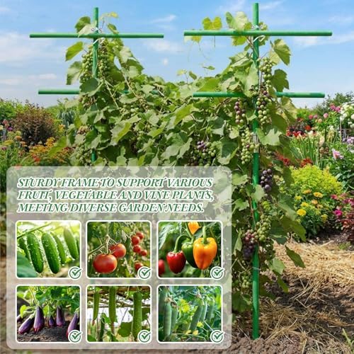 2 Set 7 ft Fiberglass Garden Stakes Kit for Climbing Plants - Image 4