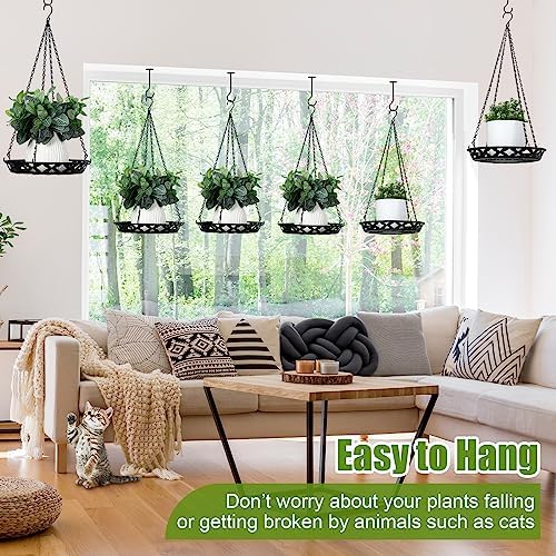 Enhon 6 Pack Plant Hanger, 12" Metal Hanging Planter for Indoor Plants - Image 5