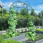FOLLOOK Garden Arch Trellis for Climbing Plants Outdoor, 6.7ft, Black - Image 6