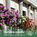 10 Pack 24 Inches Strong Wire Plant Hangers for Hanging Baskets 4 Orchid Hanging Basket Wire Metal Hook Hanger for Greenhouse Supplies Gardening Indoor Outdoor Patio Hook Flower Pot Basket - Image 5
