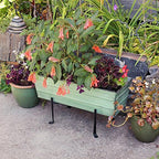 Achla Designs Galvanized Window Flower Box Planter-Green-Medium (24" L x 9.5" W x 7.5" H) - Image 6