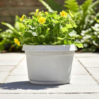 12-Piece White Granite Color Pot and Saucer Set, 2"-12" - Image 7