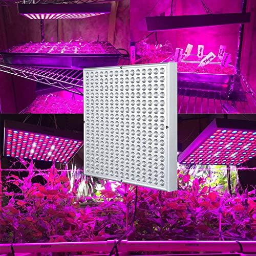 LED Grow Light 225 LEDs Plant Lights Red Blue White Panel Growing Lamps for Indoor Plants Seedling Vegetable and Flower (2 Pack) - Image 5