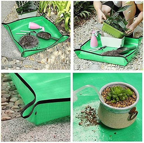 2Pcs Plant Repotting Mat for Indoor Gardening Plant Transplanting Mat Repotting Mat Kit for Watering Succulent Plants Transplanting Potting Mat Waterproof Folding (Size : 100 * 100cm) - Image 3