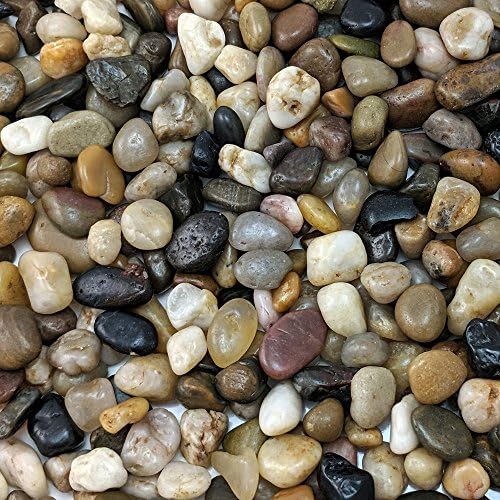 Midwest Hearth Decorative Mixed Pebbles for Plants & Terrariums | Polished Natural Stones | 3/8" Size (10-lb Bag) by MidwestHearth