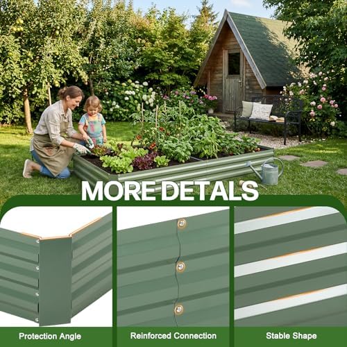 Aoodor 4 x 2 x 1 ft Raised Garden Bed, Set of 2 - Image 3