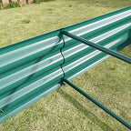 Outdoor Large Galvanized Metal Raided Garden Bed,Planter Box for Flowers Vegetables Fruit,Rectangular (Green, 6x3x1 ft) - Image 5