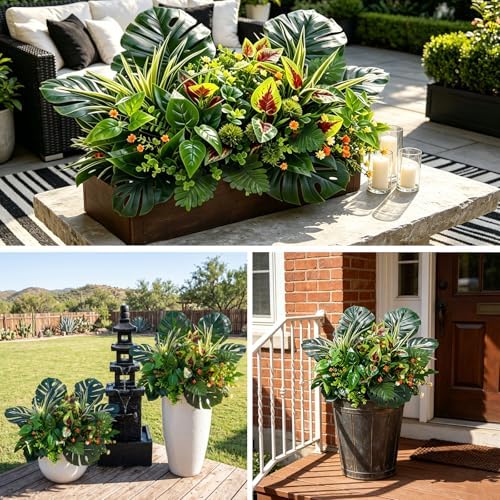 GTIDEA 20 Pcs Artificial Plants Outdoor UV Resistant Faux Greenery Stems - Image 6