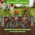 Galvanized Oval Raised Garden Bed, 4 x 2 x 1 ft 2-Pack, Metal Planter Box with Open Base. DIY Outdoor Gardening Kit for Backyard & Patio, Ideal for Vegetables, Flowers & Herbs, Silver - Image 3
