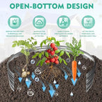 12 Inch Tall 36 Inch Diameter Round Silver Raised Garden Bed Kits Outdoor - Image 3
