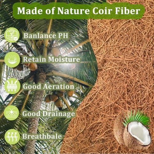 2 PCS Round Coco Liners Hanging Basket Liner Natural Replacement Coconut Fiber Liner for Hanging Basket Flower Pot (20 inch) - Image 2