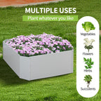Galvanized Raised Garden Bed, Metal Planter Box, Steel Plant Raised Garden Bed Kit, Planter Boxes Outdoor for Growing Vegetables,Flowers,Fruits,Herbs,and Succulents,3.25 * 3.25 * 1.25 FT,Gray - Image 5