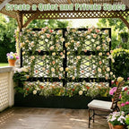 aboxoo 59" Metal Planter Box with Privacy Screen Trellis Raised Bed - Image 5