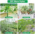 Lezmarket 60 Pack Garden Tomato Stakes(16" Each), Plant Support Stakes, DIY 4ft 5ft 6ft 7ft Sturdy Fiberglass Plant Sticks Support Garden Trellis for Growing Climbing Tomato Vegetables Flowers - Image 6