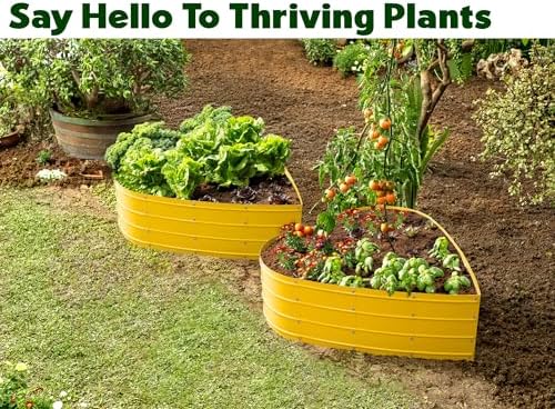 Plant & Plot Galvanized Raised Garden Beds Outdoor // Planter Raised Beds for Gardening, Vegetables, Flowers // Large Metal Garden Box (Yellow) // Tool-Free Assembly - Image 4
