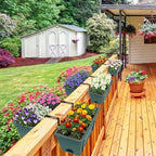 6-Pack Railing Planter Boxes with 3 Sets Double-Sided Adjustable Brackets - Image 7