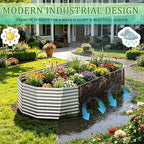 Raised Garden Bed Outdoor Upgrade Oval 2 Pack Tall 8x4FT, Galvanized Metal Garden Beds to Grow More in the Same Space, Raised Beds for Gardening Vegetables & Flowers Reinforced Design - Image 6