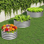 3PCS 4x4x1FT Galvanized Metal Raised Garden Bed,Outdoor Planter Box for Vegetables - Image 7