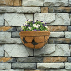 Palm Naki 14" Metal Wall Hanging Planter Basket with Coco Coir Liner - Set of 4 - Image 3