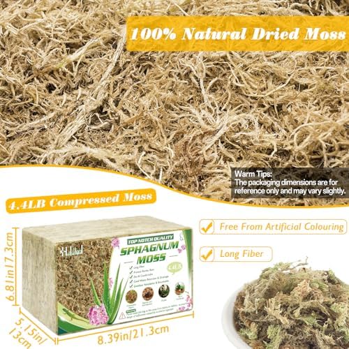 Halatool 4.4 LB Sphagnum Moss for Plants, 85 QT Long Fiber Orchid Moss - Image 2