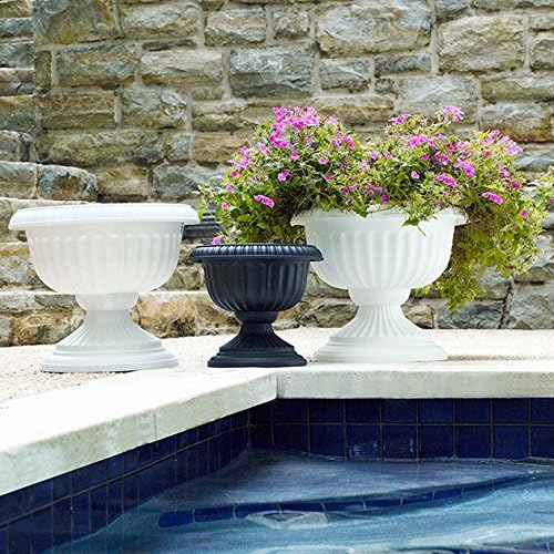 Grecian Urn Planter, White, 18-Inch - Image 5