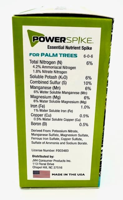 Power Spike for Palm Trees, Palm Tree Fertilizer Spike. Nutrient Spike specifically formulated to Feed and fertilize All Types of Palm Trees and Address Deficiencies. Triple Pack 9.6 LBS (30 Spikes) - Image 7