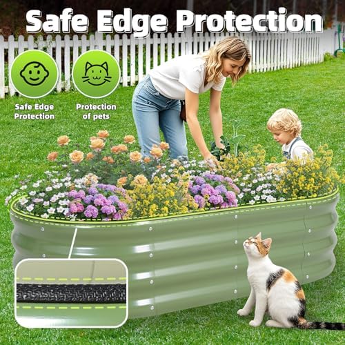 G GOOD GAIN 3Pcs Raised Garden Beds, Metal Planter Boxes Kit, Oliver - Image 3