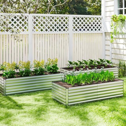 NAVINE 6x3x3ft Outdoor Metal Raised Garden Bed, Metal Planter Box, 2-Pack - Image 3