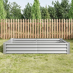 LifeSky Metal Raised Garden Bed for Backyard: 12-Inch Back-Saver Height for Pain-Free Planting - 6x3x1ft Rectangle Planter Box Holds 17 cu ft Soil - Durable Galvanized Steel Frame for Vegetables & Flo - Image 3