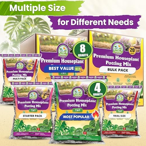 DUSPRO Pre-Mixed 7in1 House Plant Potting Mix,Drainage & Root Airflow, 20QT - Image 6