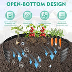 12 Inch Tall 60 Inch Diameter Round Black Raised Garden Bed Kits Outdoor - Image 3