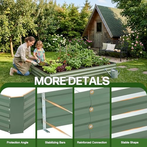 Aoodor 6 x 3 x 1 ft Outdoor Raised Garden Bed - Image 3