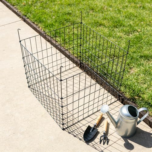 Garden Wire Compost Bin 30x30x24 inches, Green, Garden Bed Fencing - Image 7