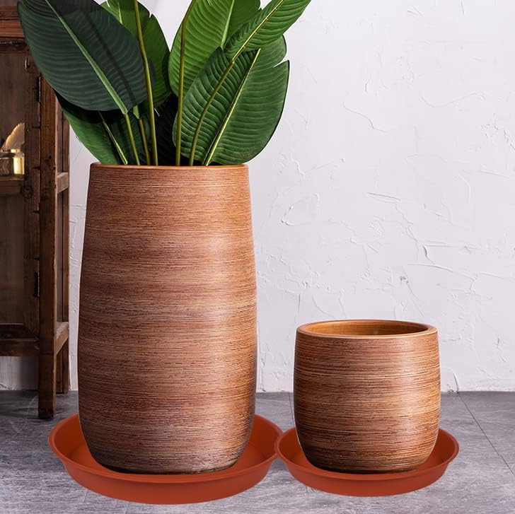 4 Pack of 18 19 inch Plant Saucer, Deep Heavy Duty Plastic Saucer 18" Round, Plant Tray for Pots, Plant Saucers for Indoors, Plant Trays for Planter 17-20" (19 inch, Terracotta) - Image 5