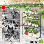 Metal Plant Stand Indoor Outdoor, 3 Tier Potted Multiple Flower Pot Holder Rack Plant Shelf, Heavy Duty Planter Display Shelving for Patio Balcony Garden Living Room Decorative (Black-3 Tier) - Image 7